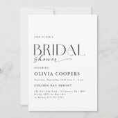 Invitation minimaliste à la douche nuptiale (Devant)