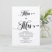 Invitation minimaliste à la douche nuptiale (Debout devant)