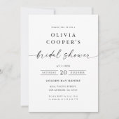 Invitation minimaliste à la douche nuptiale (Devant)