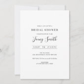 invitation minimaliste à la douche nuptiale (Devant)