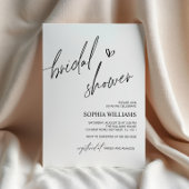 Invitation minimaliste à la douche nuptiale