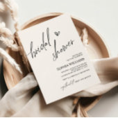Invitation minimaliste à la douche nuptiale