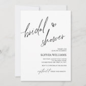 Invitation minimaliste à la douche nuptiale (Devant)