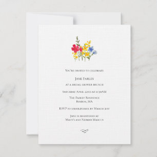 Invitation minimaliste à la douche nuptiale du jar