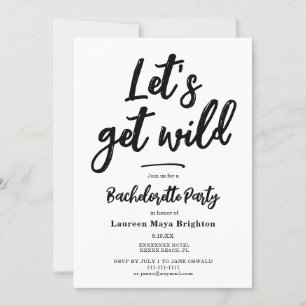 Invitation minimaliste à la fête de bachelorette