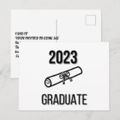 invitation minimaliste à la graduation (Devant / Derrière)