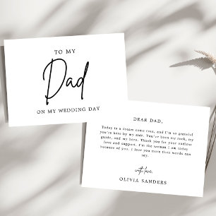 Invitation Minimaliste à mon père le jour de mon mariage