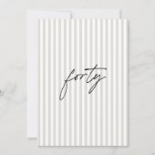 Invitation minimaliste à rayures manuscrites pour  (Devant)