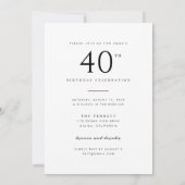 Invitation minimaliste à rayures manuscrites pour  (Dos)