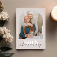 Minimaliste Arche Beige 50e anniversaire de mariag