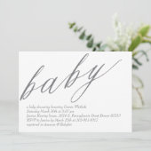 Invitation minimaliste au Baby shower (Debout devant)
