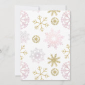 Invitation minimaliste au Baby shower d'hiver (Dos)