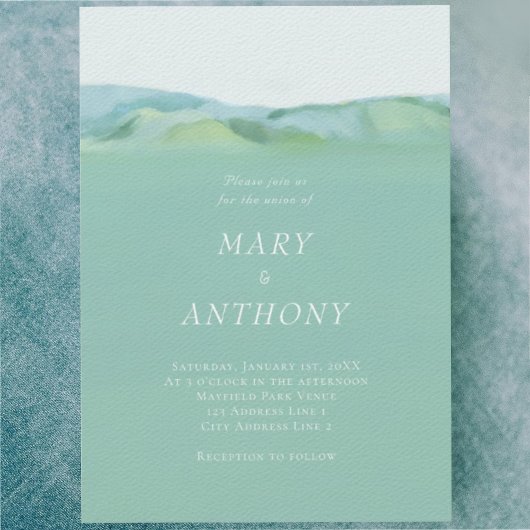 Invitation minimaliste au Mariage campagnard