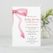 Invitation minimaliste baby shower (Debout devant)