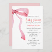 Invitation minimaliste baby shower (Devant / Derrière)