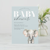 Invitation minimaliste Baby shower Pastel (Debout devant)