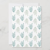 Invitation minimaliste Baby shower turquoise (Dos)