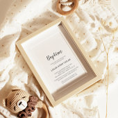 Invitation minimaliste Baptême bébé