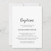 Invitation minimaliste Baptême bébé (Devant)