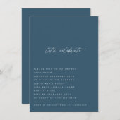 Invitation minimaliste bébé garçon douche (Devant / Derrière)