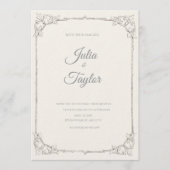 Invitation Minimaliste Beige Clair (Devant)