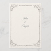 Invitation Minimaliste Beige Clair (Dos)