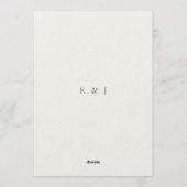 Invitation Minimaliste | Blanc Chaud (Dos)