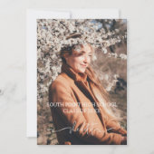 Invitation minimaliste Boho Photo Graduation Party (Devant)