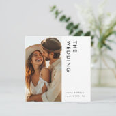 Invitation minimaliste Boho Photo Wedding (Debout devant)