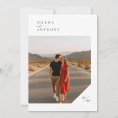 Invitation minimaliste Boho Photo Wedding (Devant)