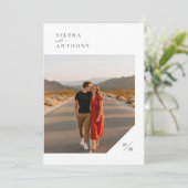 Invitation minimaliste Boho Photo Wedding (Debout devant)