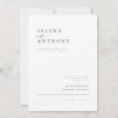 Invitation minimaliste Boho Photo Wedding (Dos)