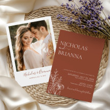 Minimaliste Boho Terracotta Burnt Orange Mariage