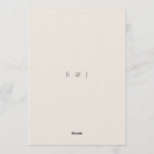 Invitation minimaliste botanique beige doux (Dos)