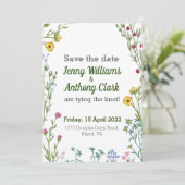 Invitation Minimaliste botanique floral moderne (Debout devant)