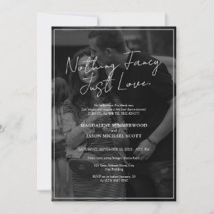 Invitation Minimaliste BW Photo Rien De Fancy Just Love Scrip