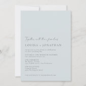 Invitation Minimaliste chic classique Pastel Mariage de scrip (Devant)