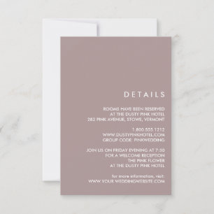 Invitation Minimaliste Chic Poussiéreux Abricot    Détails po