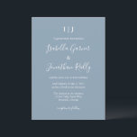 Invitation Minimaliste classique Dusty Mariage<br><div class="desc">Minimaliste classique Dusty Blue Faire-part de mariage</div>