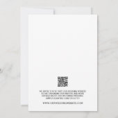 Invitation Minimaliste Coeur une photo Mariage enregistrer la (Dos)