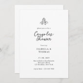 Invitation Minimaliste Couples Douche (Devant / Derrière)