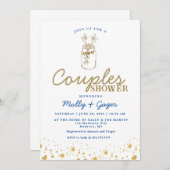 Invitation Minimaliste Couples Douche (Devant / Derrière)