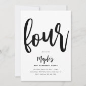 Invitation minimaliste d'anniversaire | Anniversai (Devant)