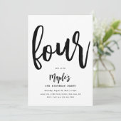 Invitation minimaliste d'anniversaire | Anniversai (Debout devant)