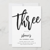 Invitation minimaliste d'anniversaire | Anniversai (Devant)