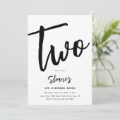 Invitation minimaliste d'anniversaire | Anniversai (Debout devant)