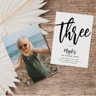 Invitation minimaliste d'anniversaire   Anniversai