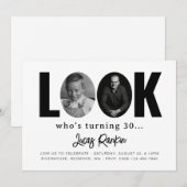 Invitation minimaliste d'anniversaire pour adultes (Devant / Derrière)