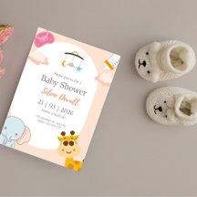Invitation minimaliste de Baby shower moderne