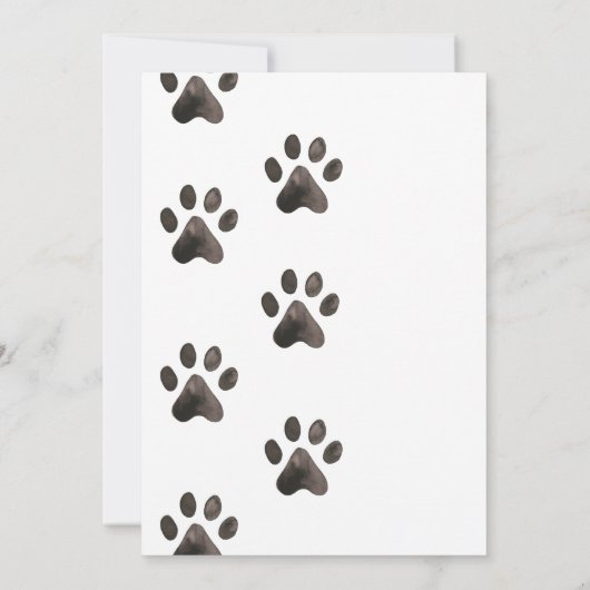 Invitation minimaliste de chien Husky | Pawty (Dos)